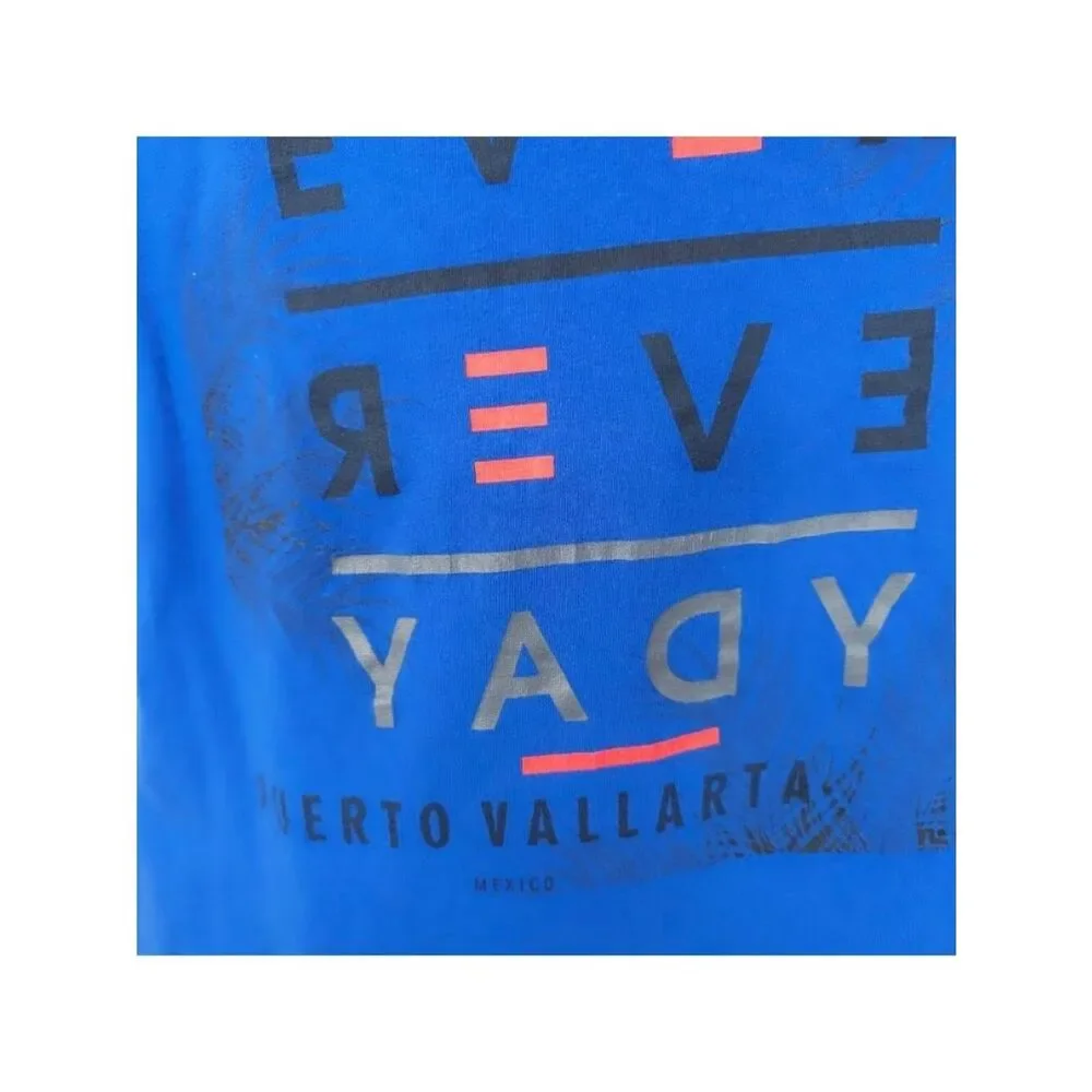 Puerto Vallarta T Shirt Mens Size Large Blue Mexico Travel Destination Tee